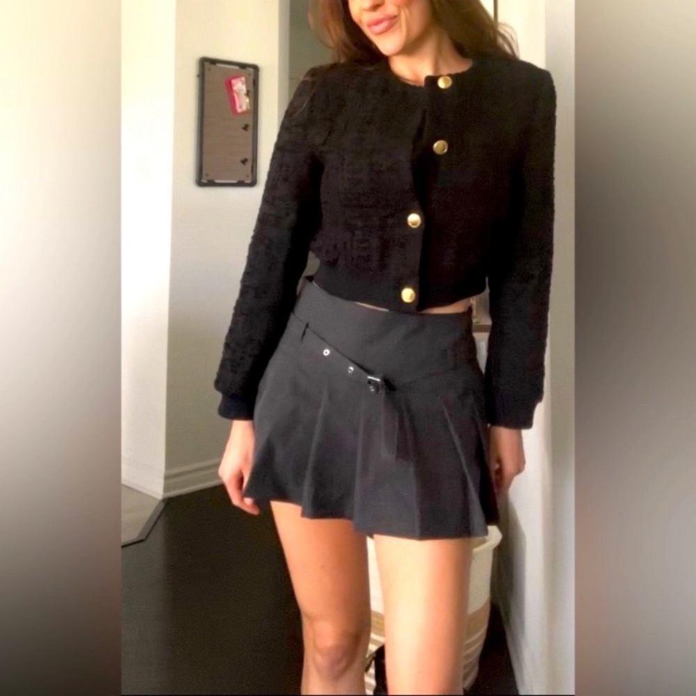 Zara gray plaid mini skirt/ skort - Picture 7 of 8